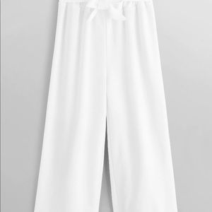 Brand New White wide leg belted pants